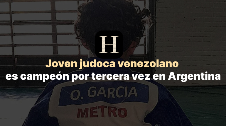 Joven judoca venezolano es campeón por tercera vez consecutiva.