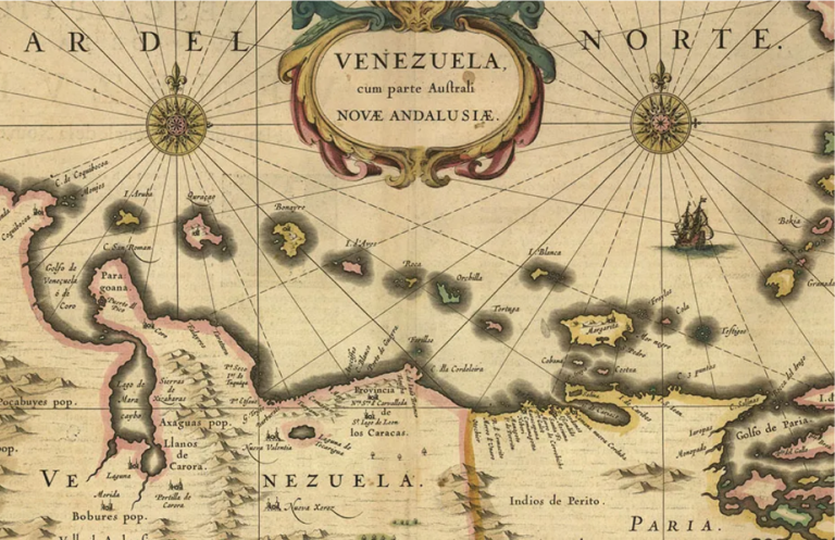 antiguo mapa de venezuela