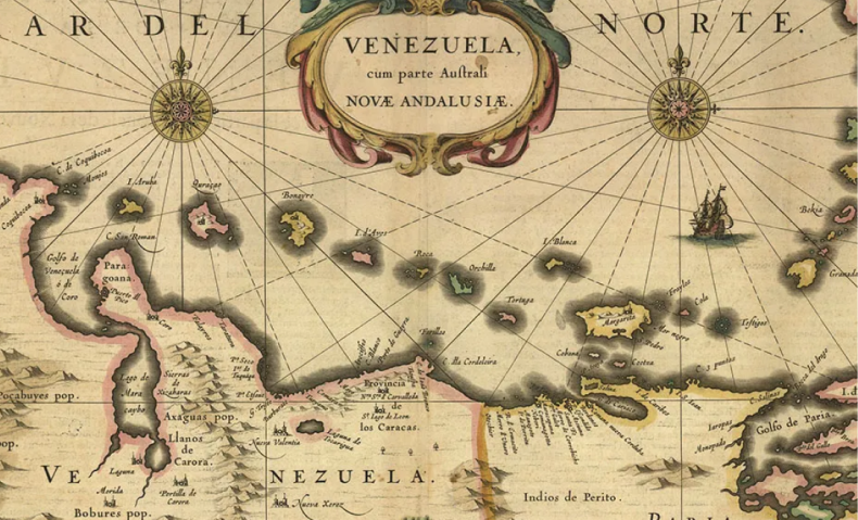 antiguo mapa de venezuela